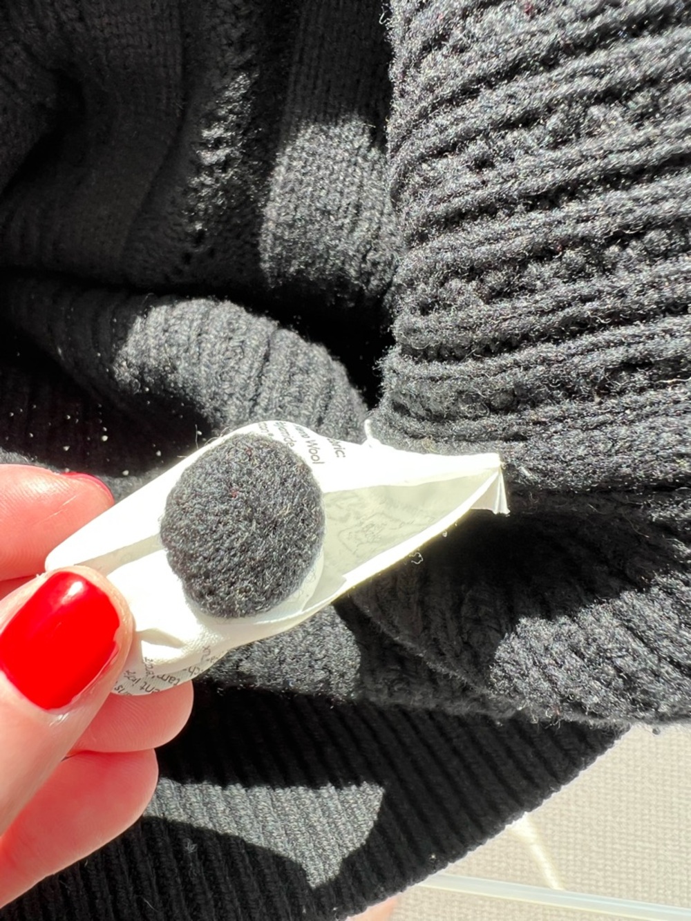 Sézane Frances Black Wool Blend Cable-Knit Sweater with White Collar - Picture 11 of 16